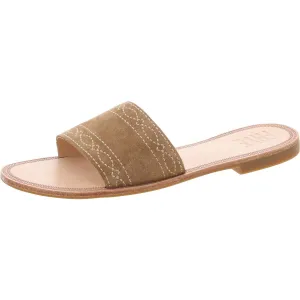 Womens Embroidered Slide Sandals