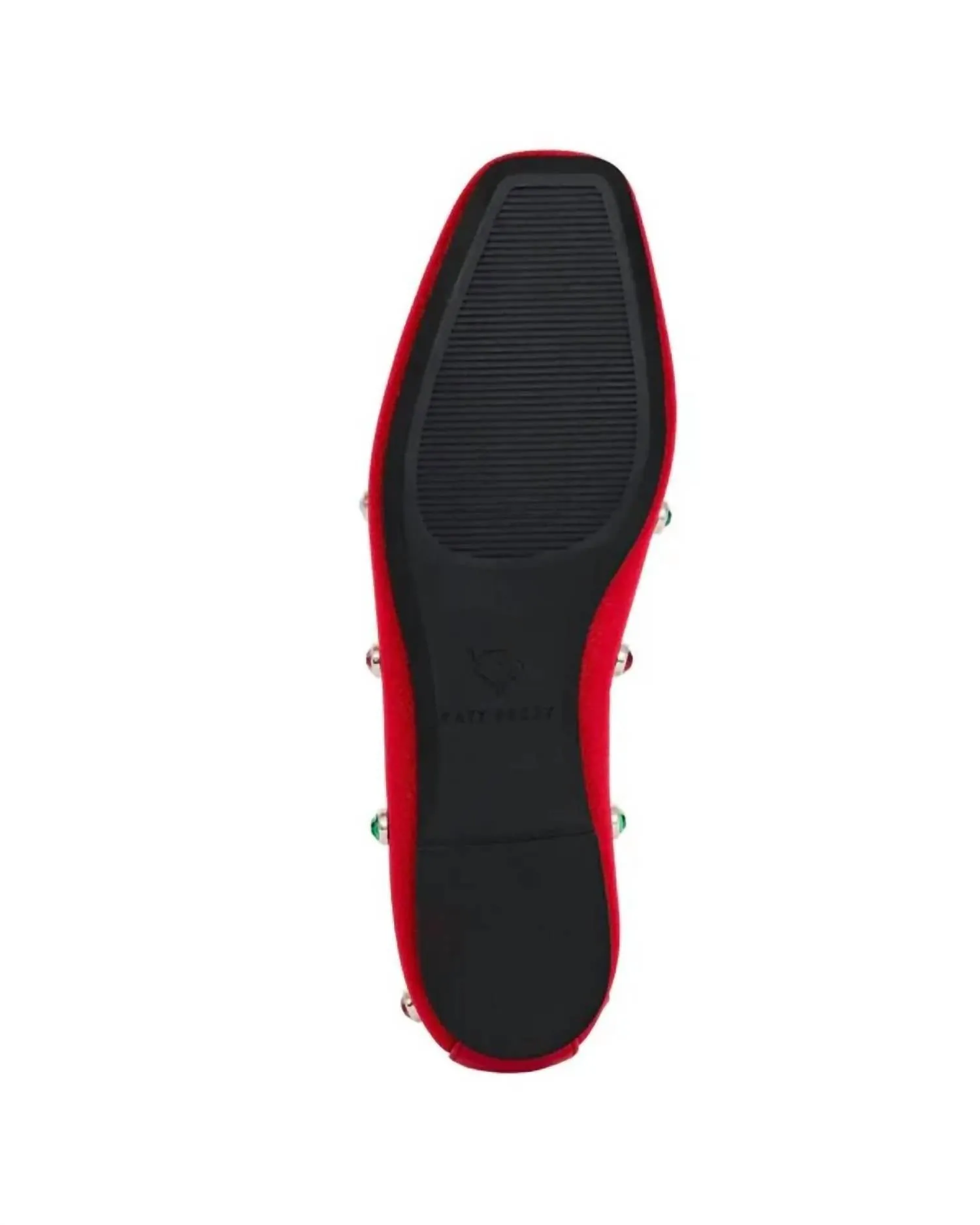 Women's Evie High Crystal Ballet Flats In Bright Red