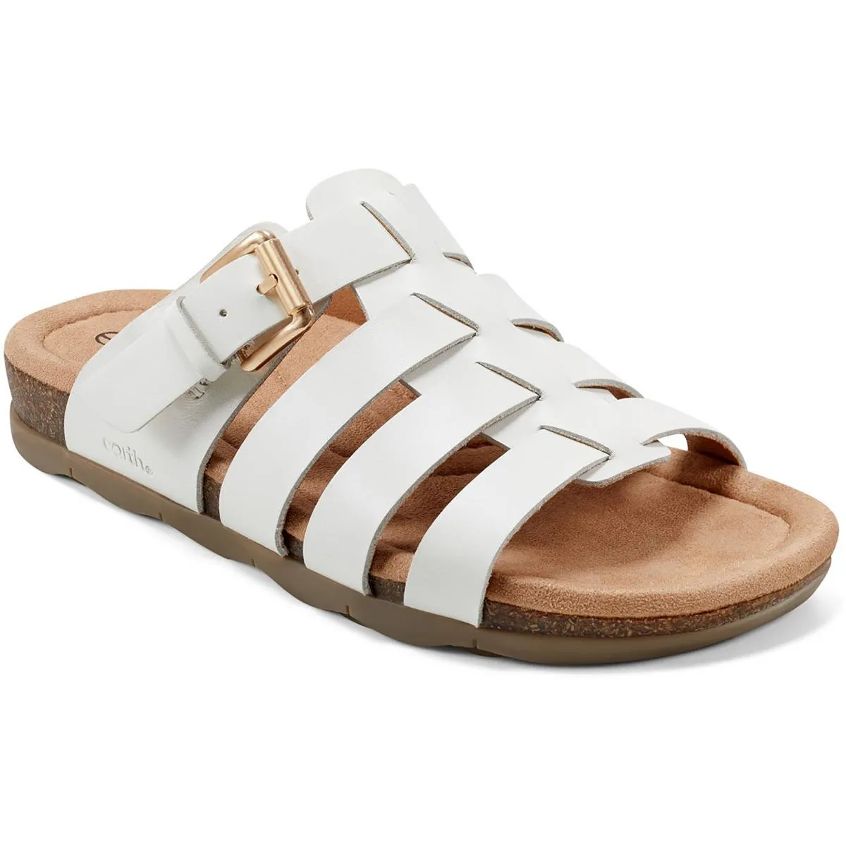 Womens Faux Leather Flatform Gladiator Sandals