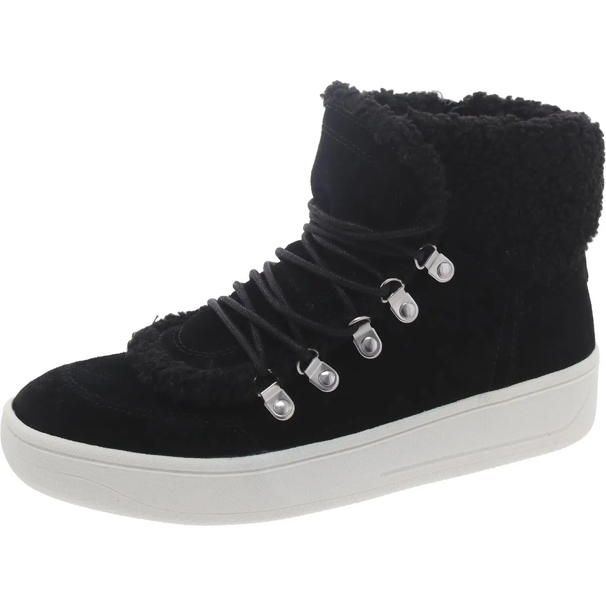 Womens Faux Suede Cold Weather Shearling Boots