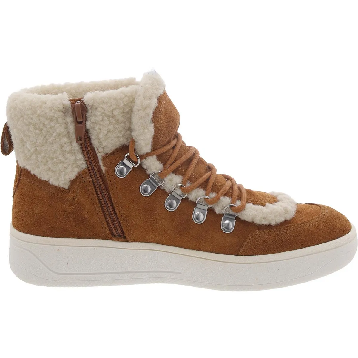 Womens Faux Suede Cold Weather Shearling Boots