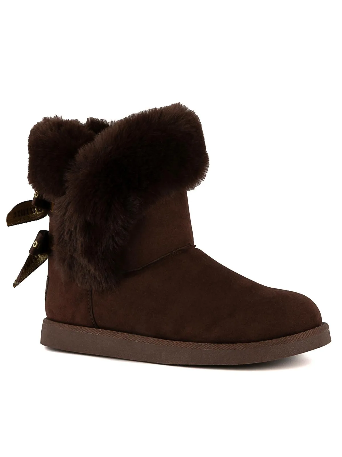 Womens Faux Suede Cozy Winter & Snow Boots