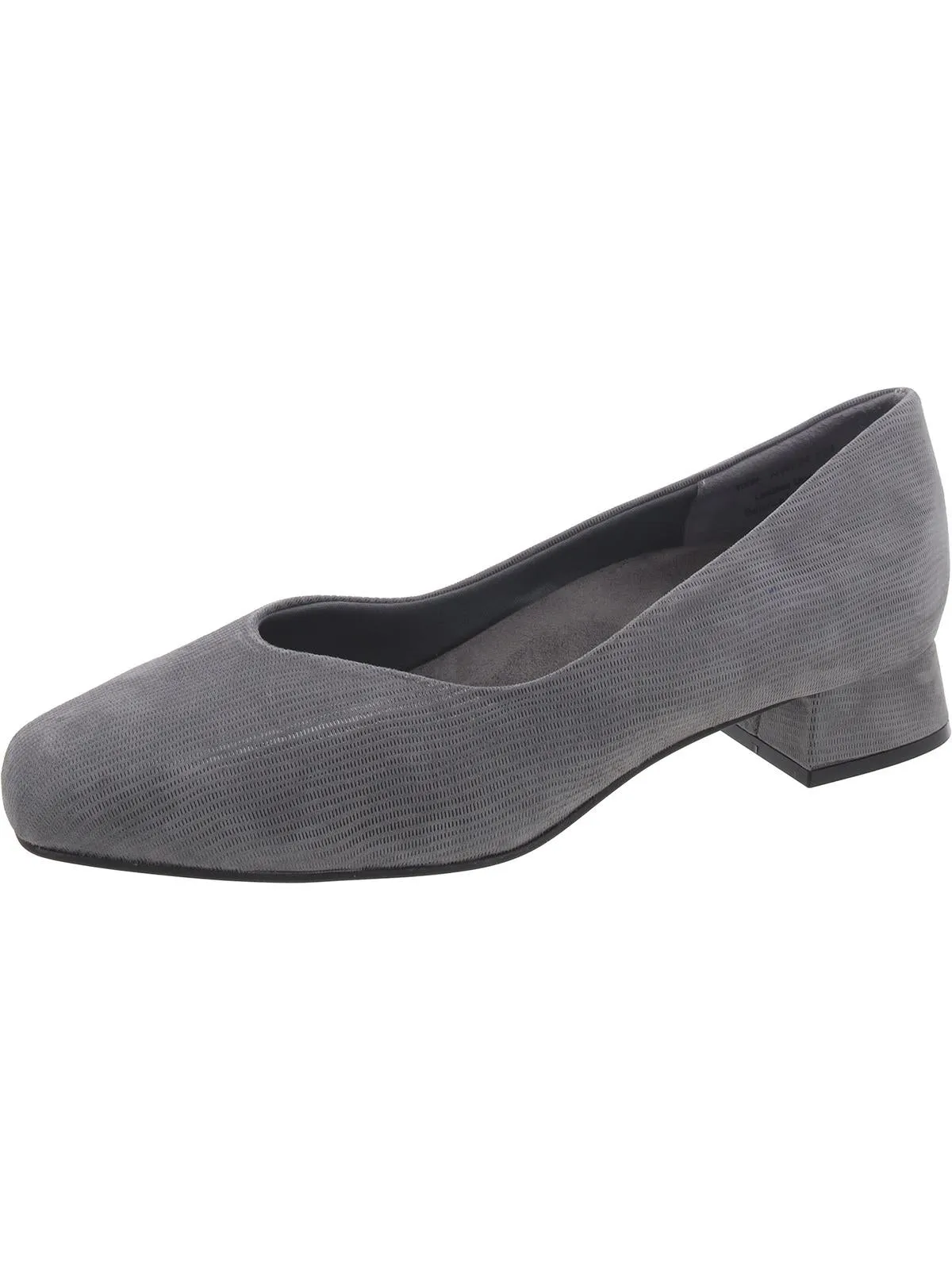 Womens Faux Suede Printed Kitten Heels