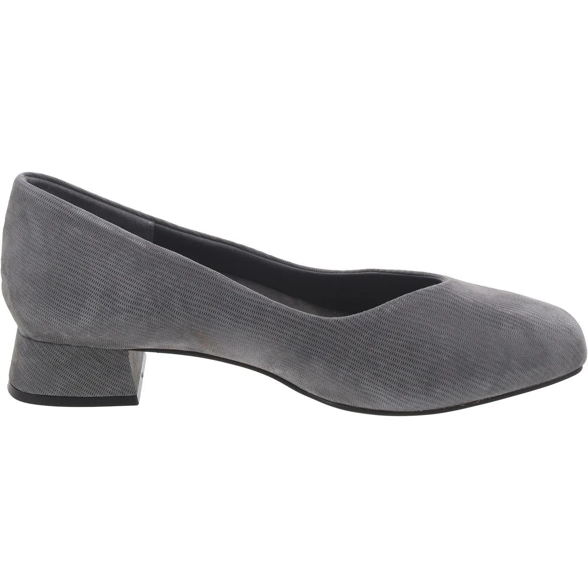 Womens Faux Suede Printed Kitten Heels