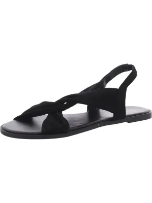 Womens Faux Suede Slip On Slingback Sandals