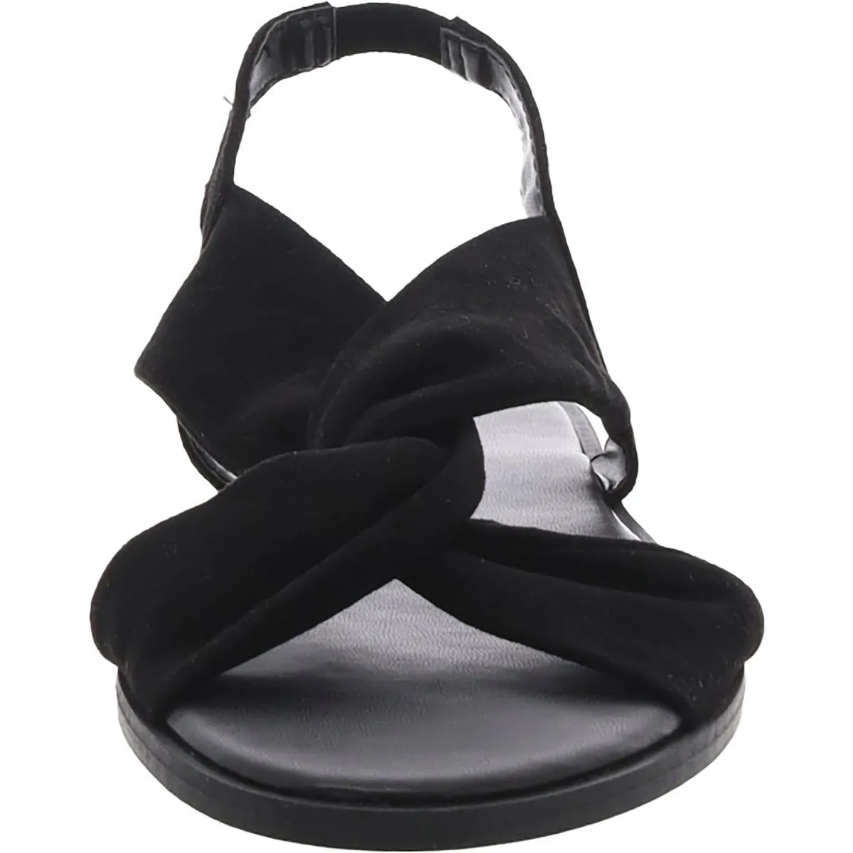 Womens Faux Suede Slip On Slingback Sandals