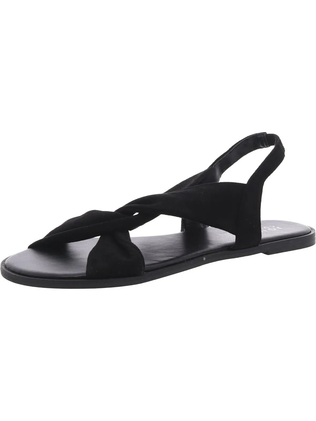 Womens Faux Suede Slip On Slingback Sandals