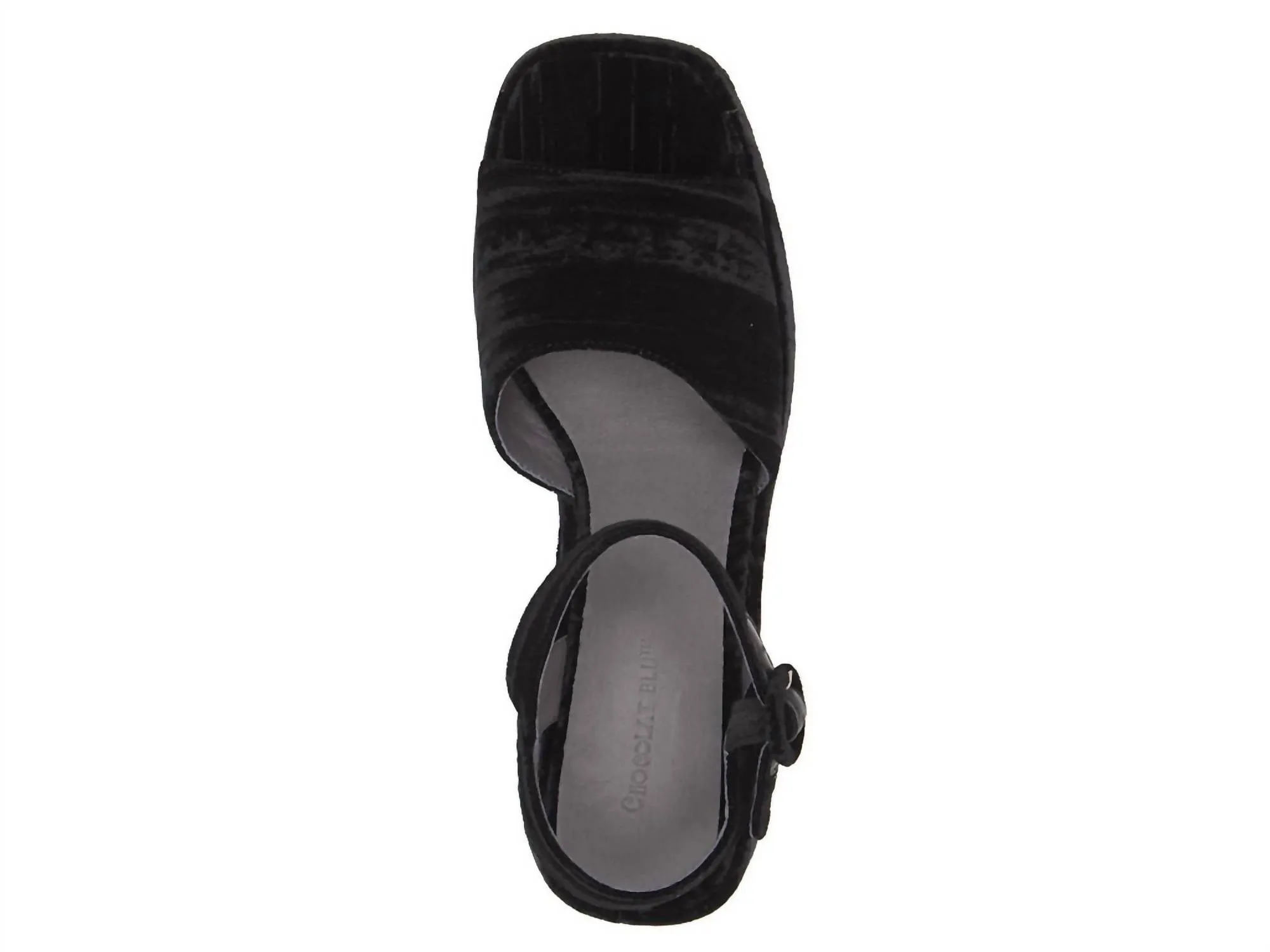 Women's Helga Platform Sandal In Black Velvet