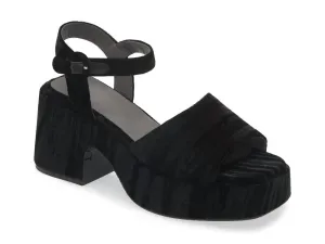 Women's Helga Platform Sandal In Black Velvet