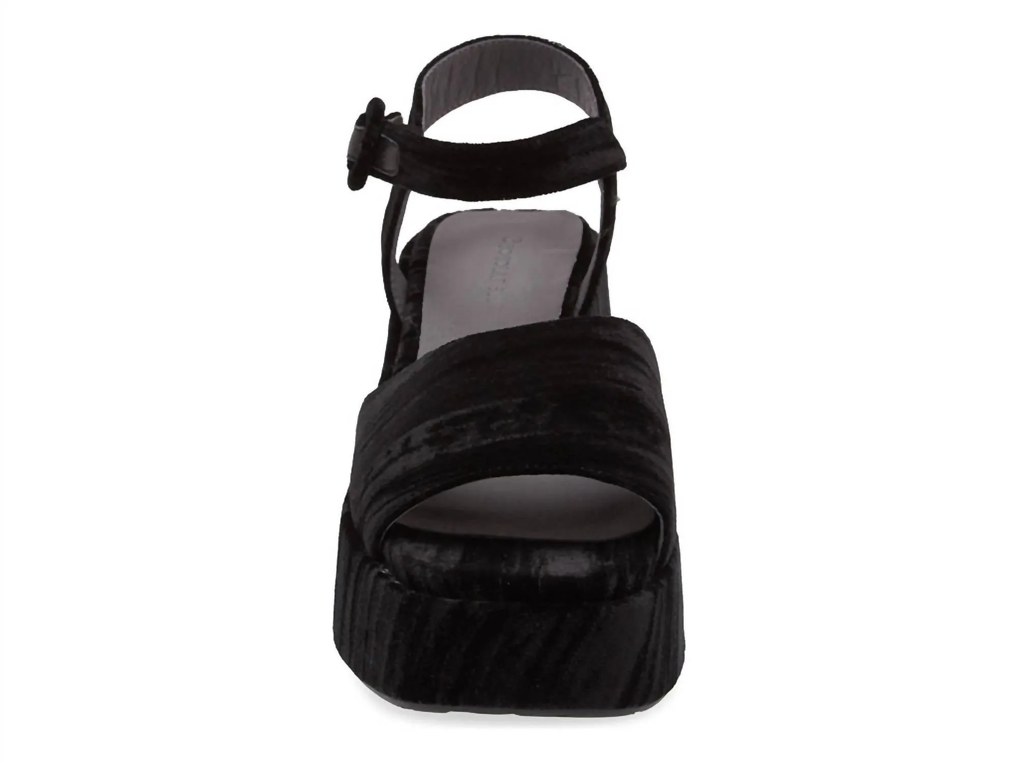 Women's Helga Platform Sandal In Black Velvet