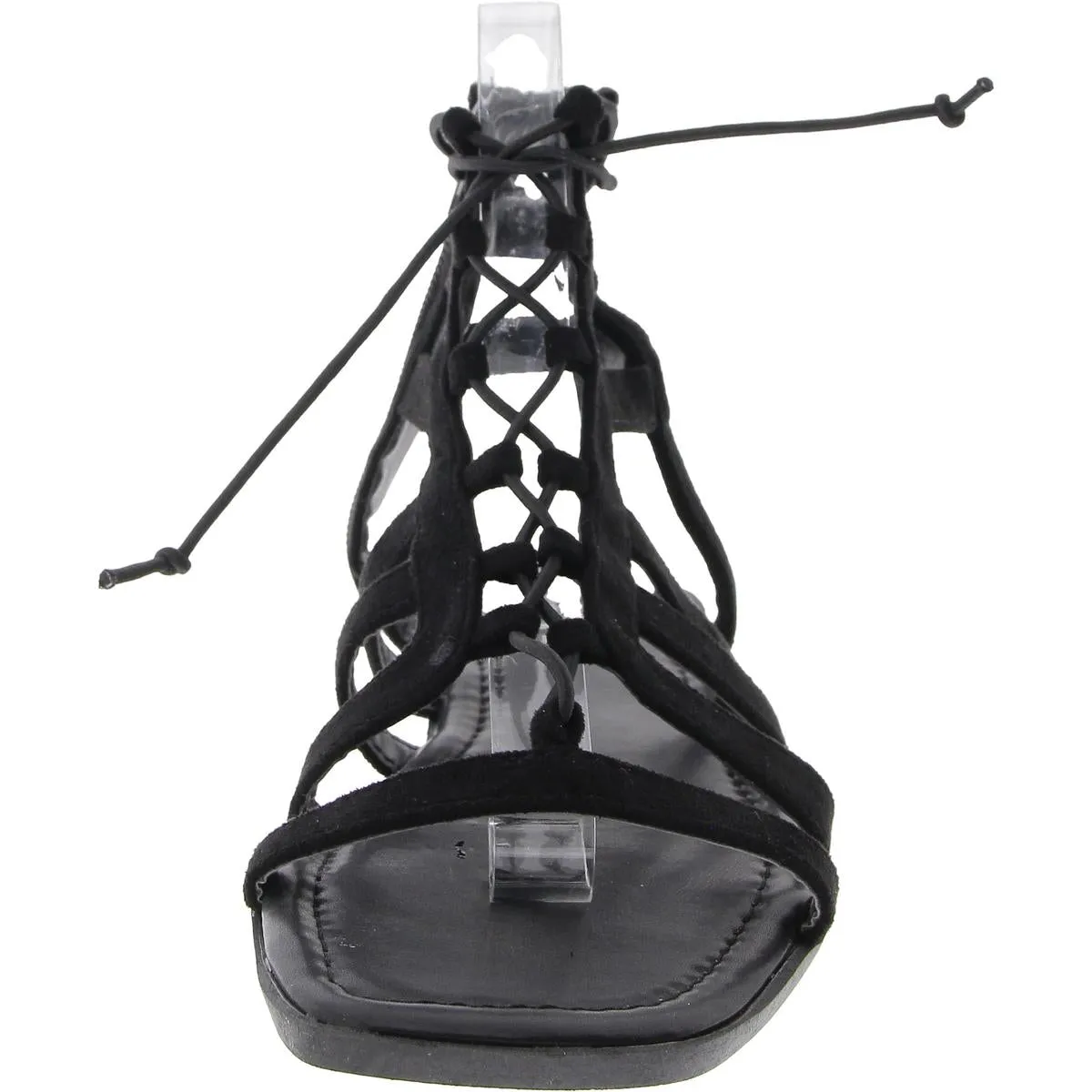 Womens Lace Up Square Toe Gladiator Sandals