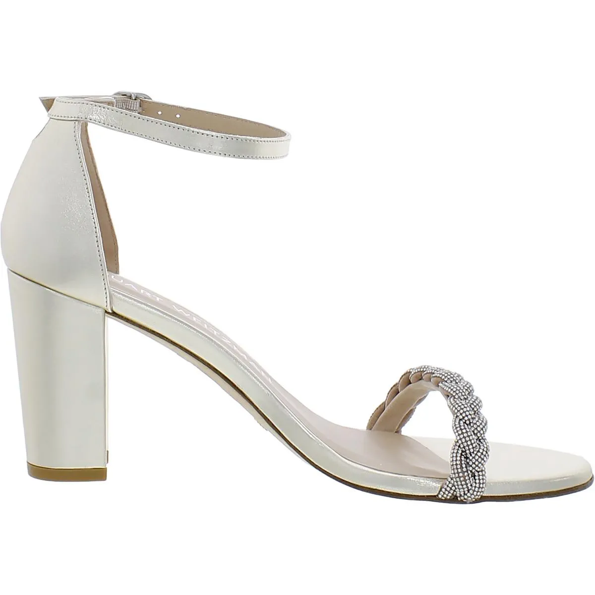 Womens Leather Braided Heels