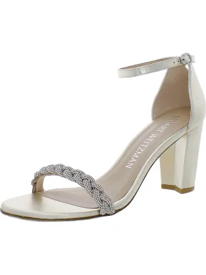 Womens Leather Braided Heels