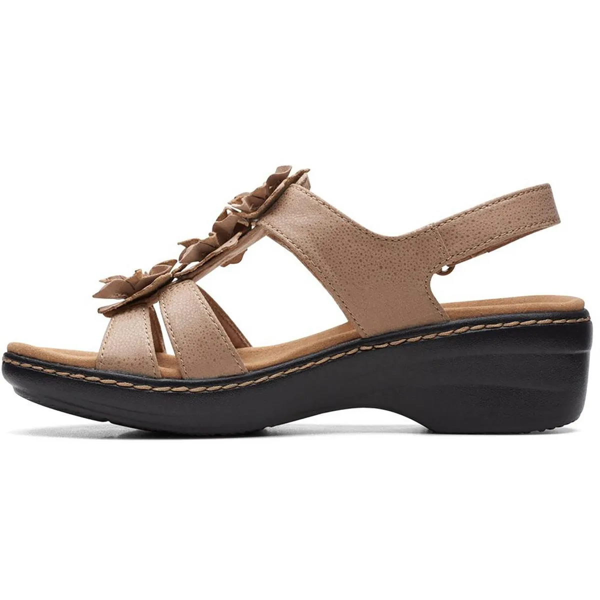 Womens Leather Embellished Slingback Sandals