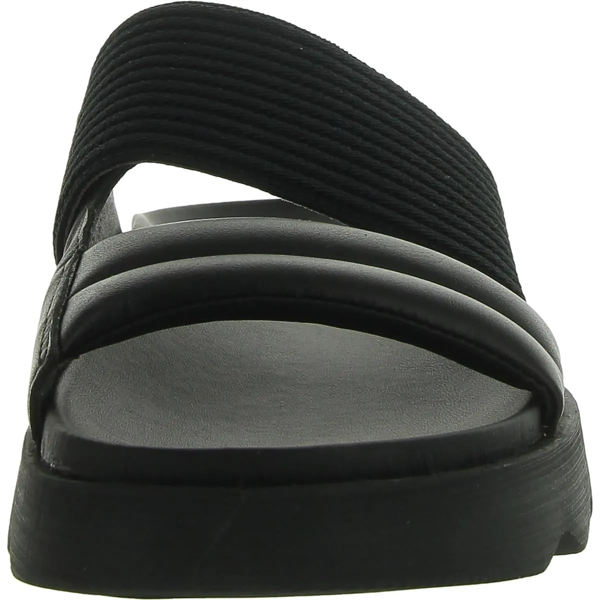 Womens Leather Slip-On Slide Sandals