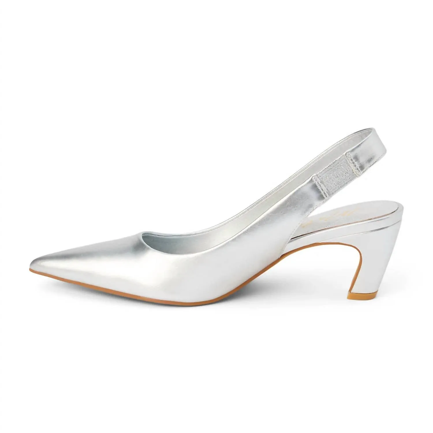 Women's Leona Slingback Heel Shoes In Silver