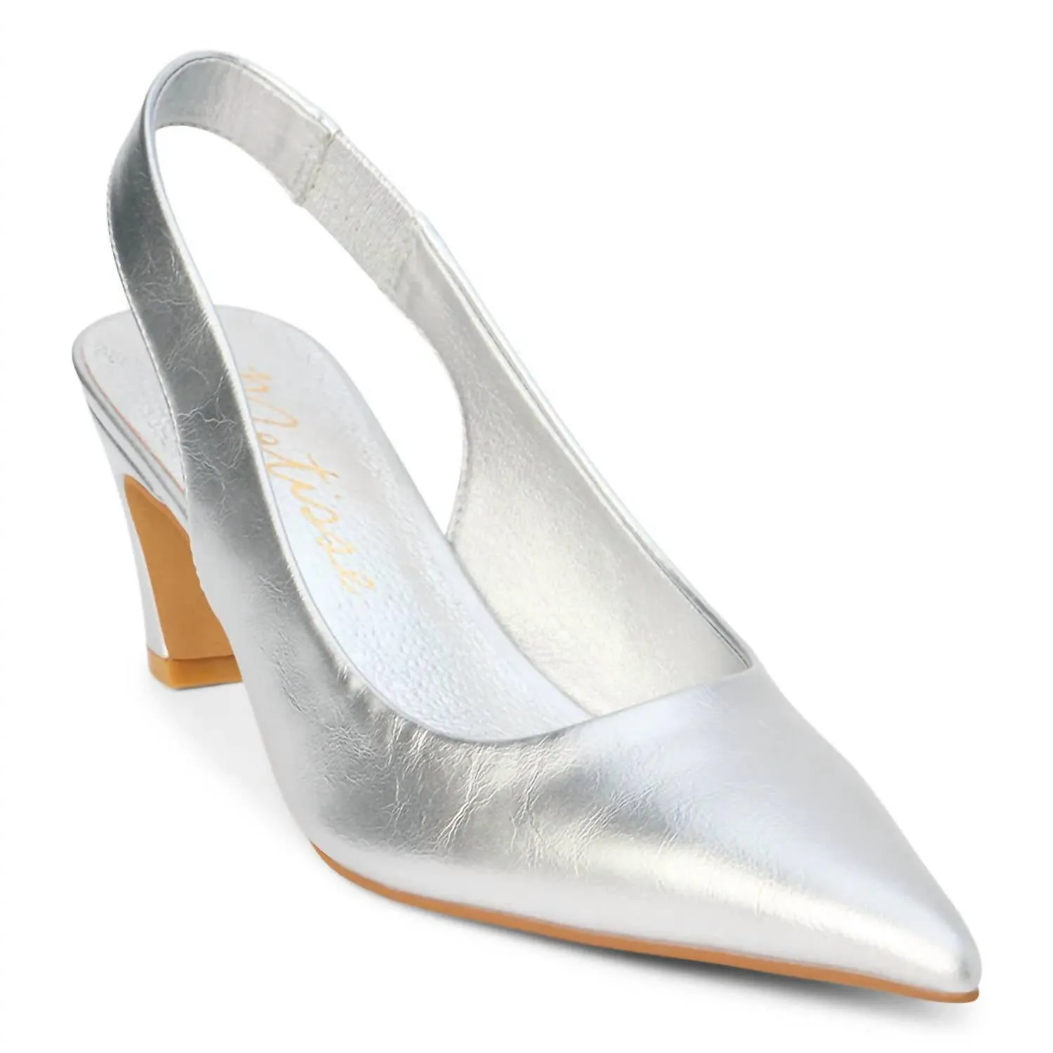 Women's Leona Slingback Heel Shoes In Silver