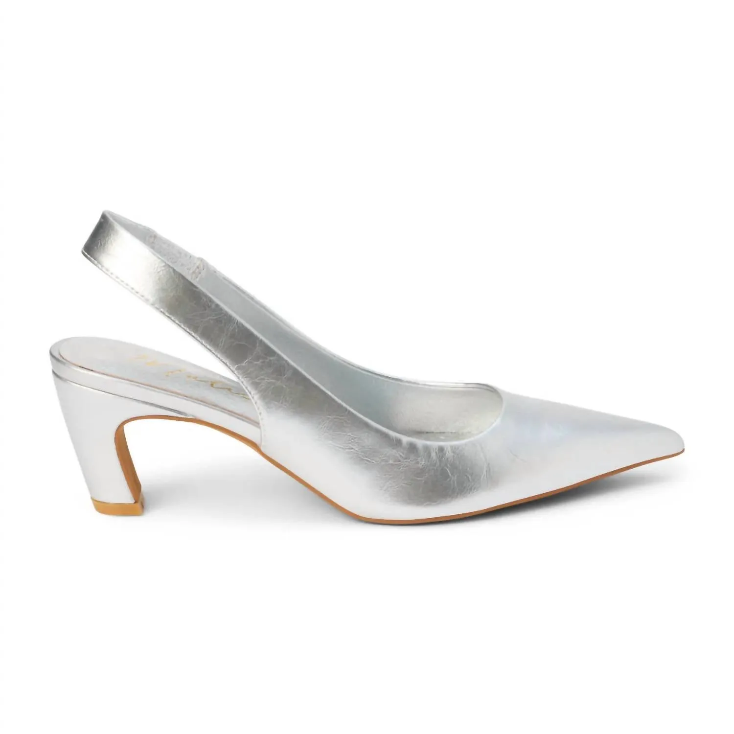 Women's Leona Slingback Heel Shoes In Silver