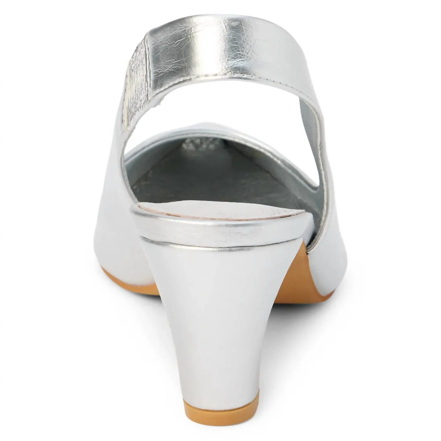 Women's Leona Slingback Heel Shoes In Silver