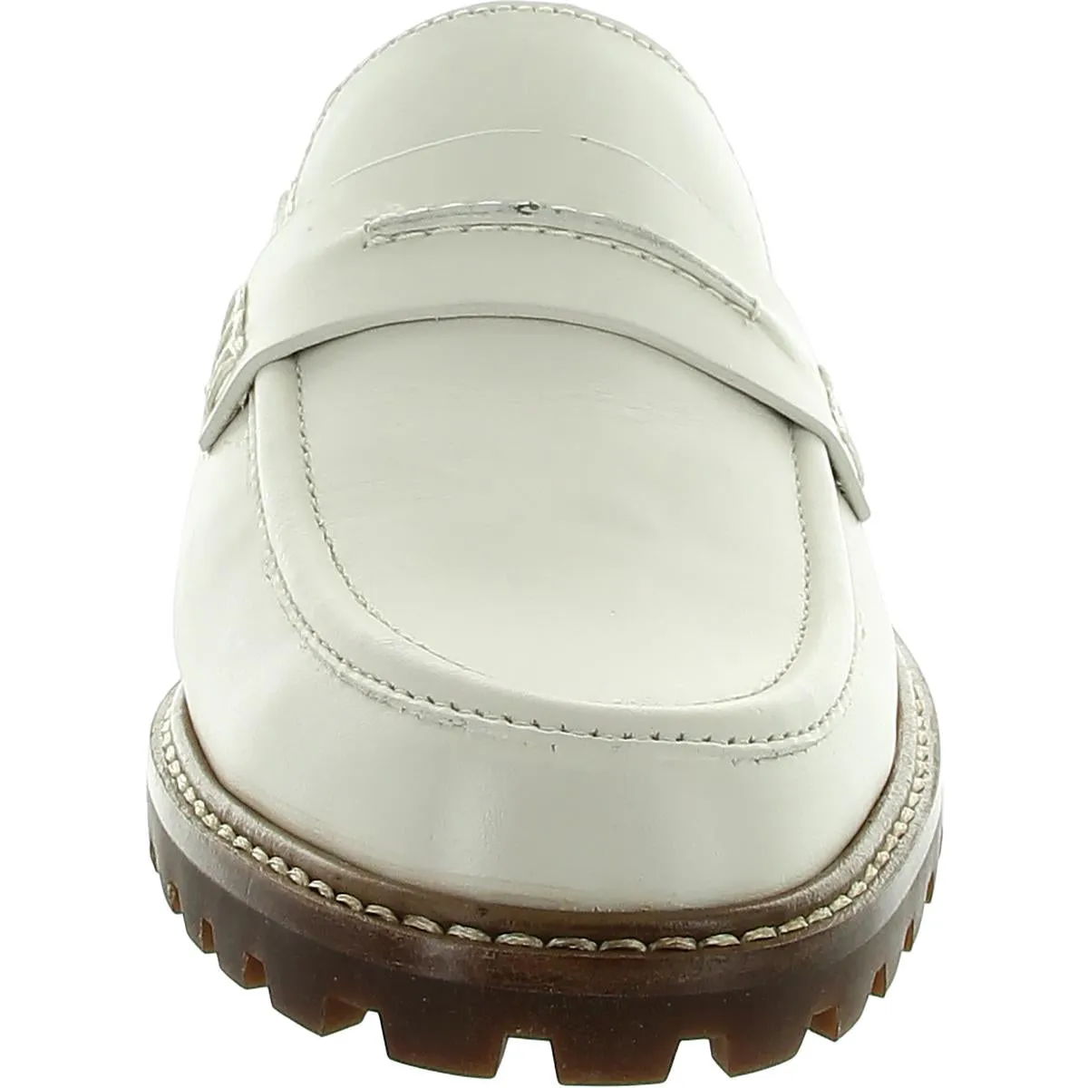 Womens Lugged Sole Leather Mules