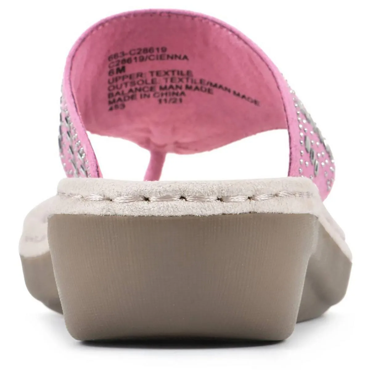 Womens Man Made Padded Insole Slide Sandals