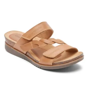 Women's May Asymmetrical Slide Sandal In Tan
