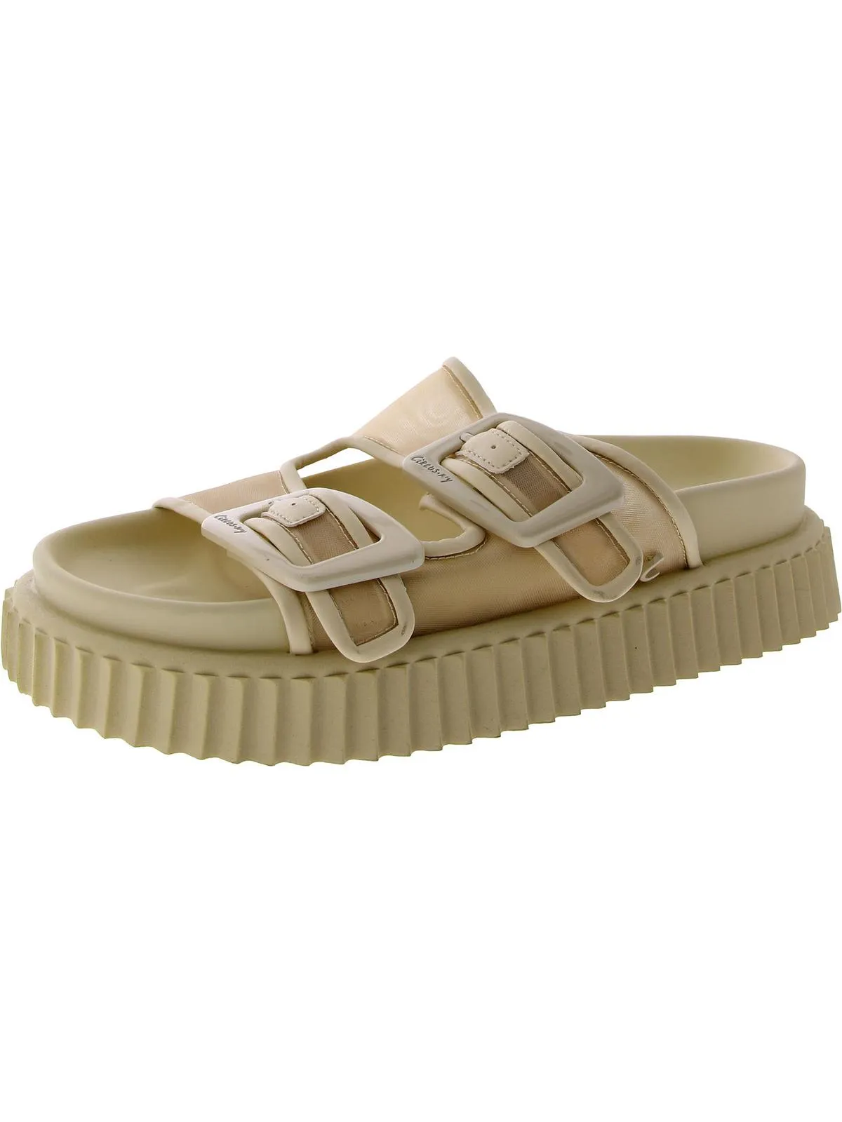 Womens Mesh Slip On Flatform Sandals