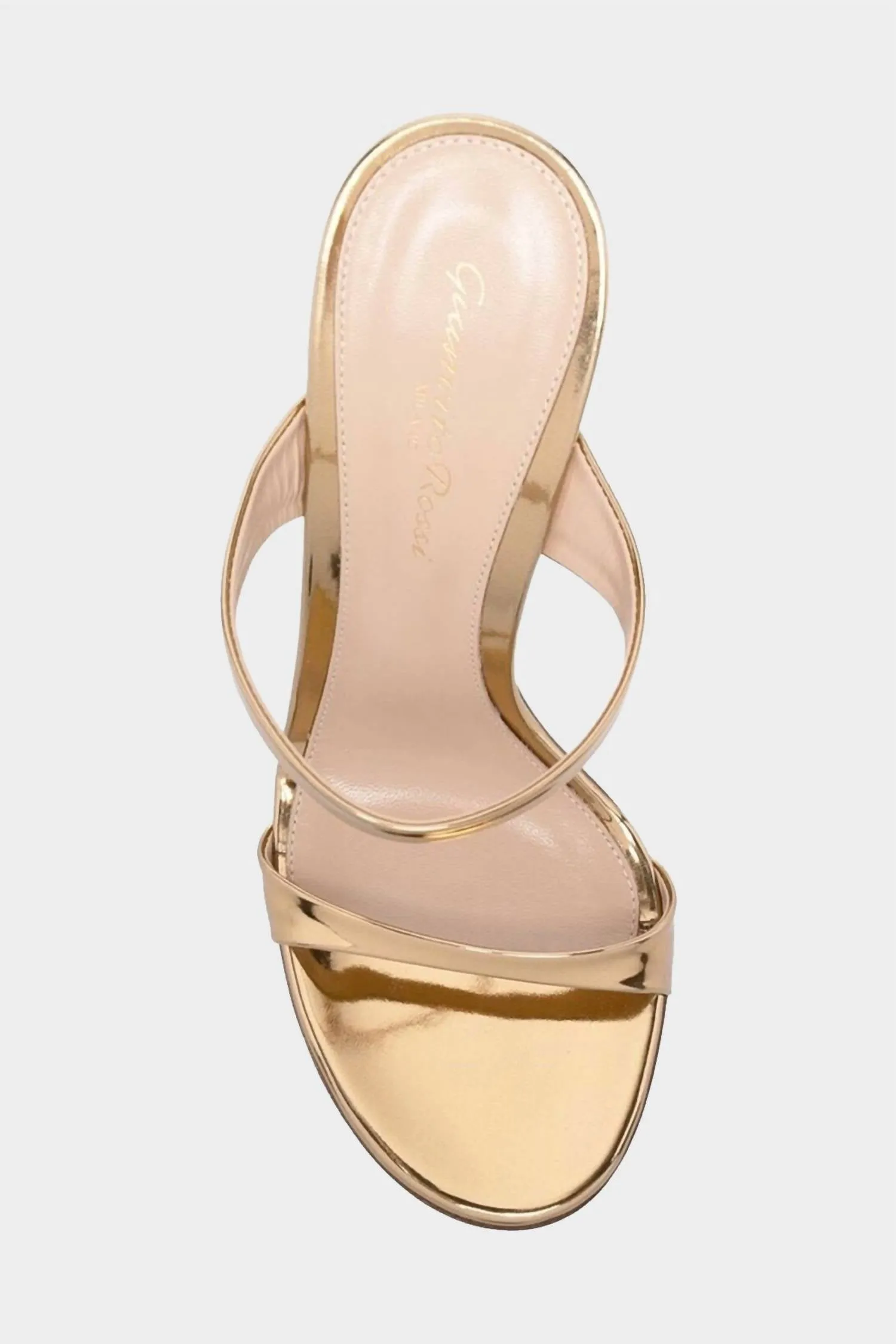 Women's Metallic Patent Leather Aura Mule In Gold