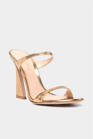 Women's Metallic Patent Leather Aura Mule In Gold
