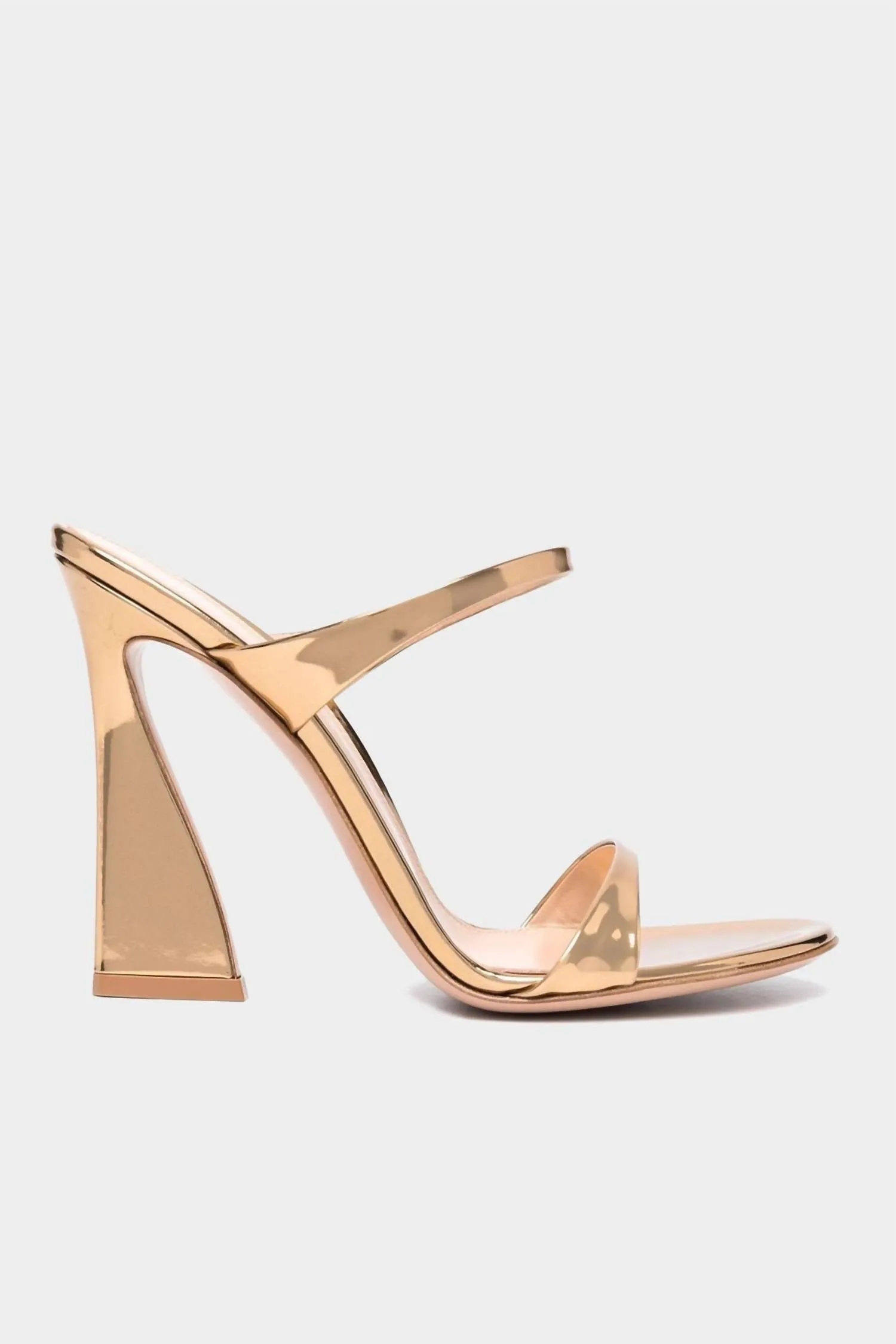 Women's Metallic Patent Leather Aura Mule In Gold