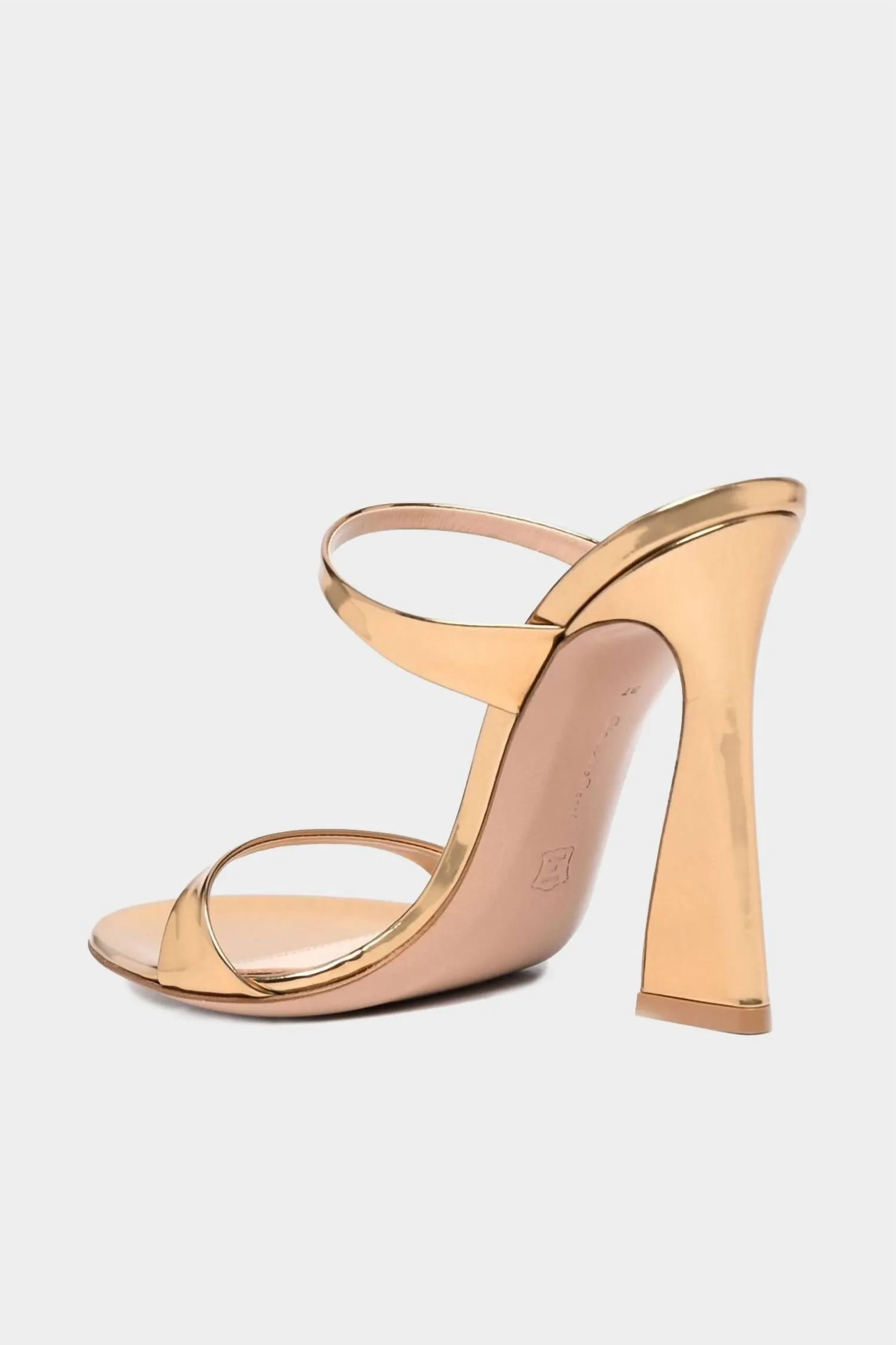 Women's Metallic Patent Leather Aura Mule In Gold