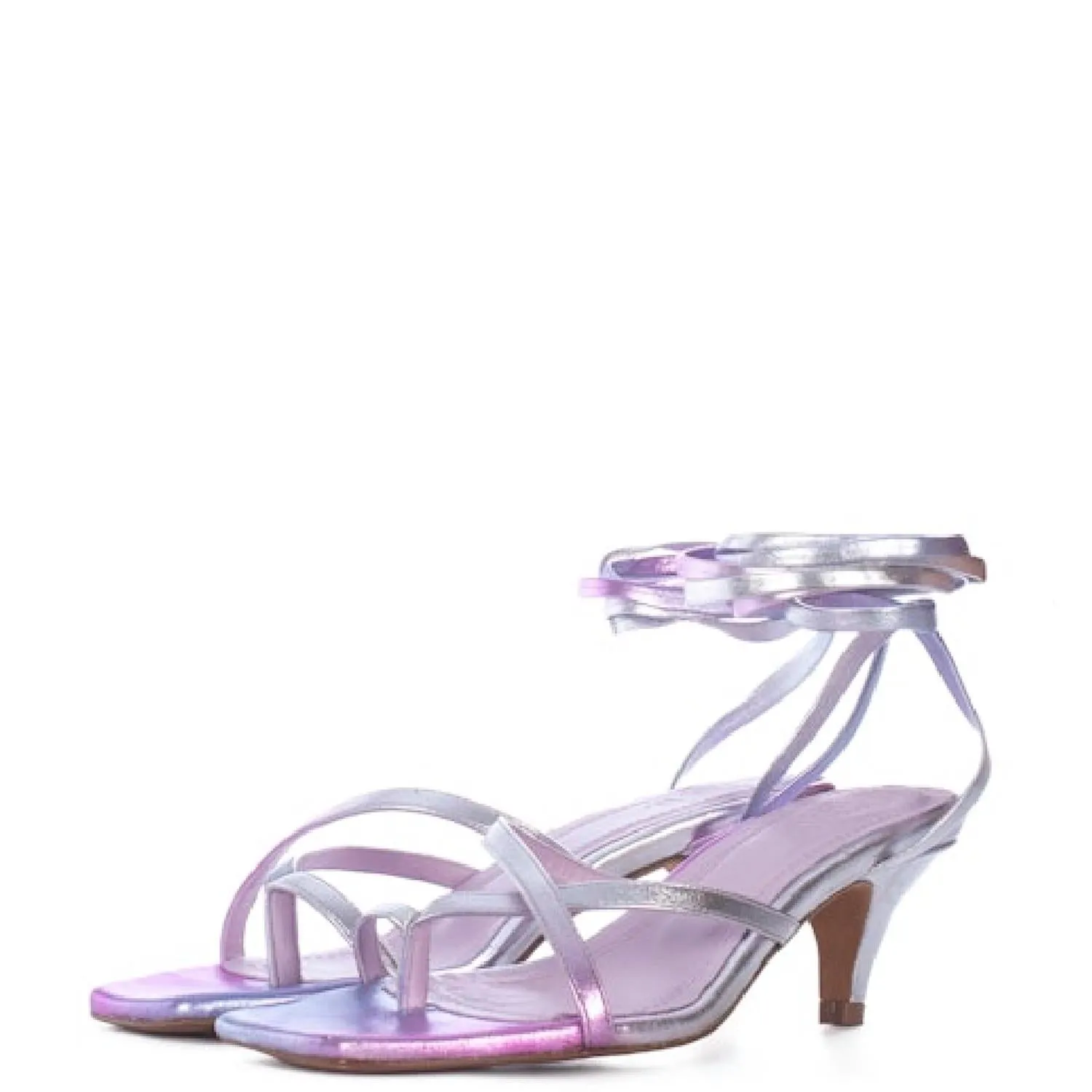 Women's Metallic Sandal In Mauve