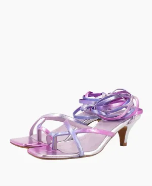 Women's Metallic Sandal In Mauve