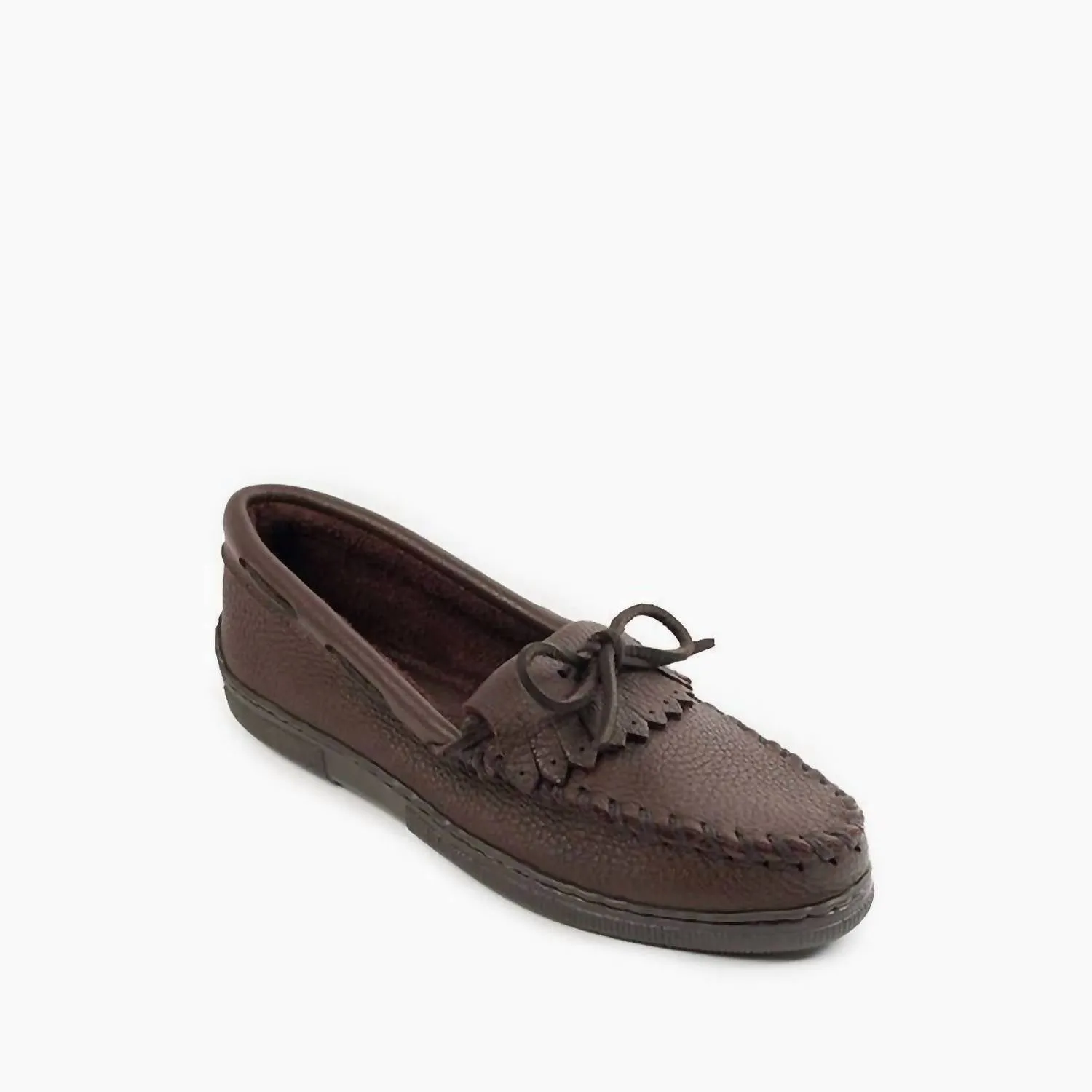 Women's Moosehide Kilty Loafers In Chocolate