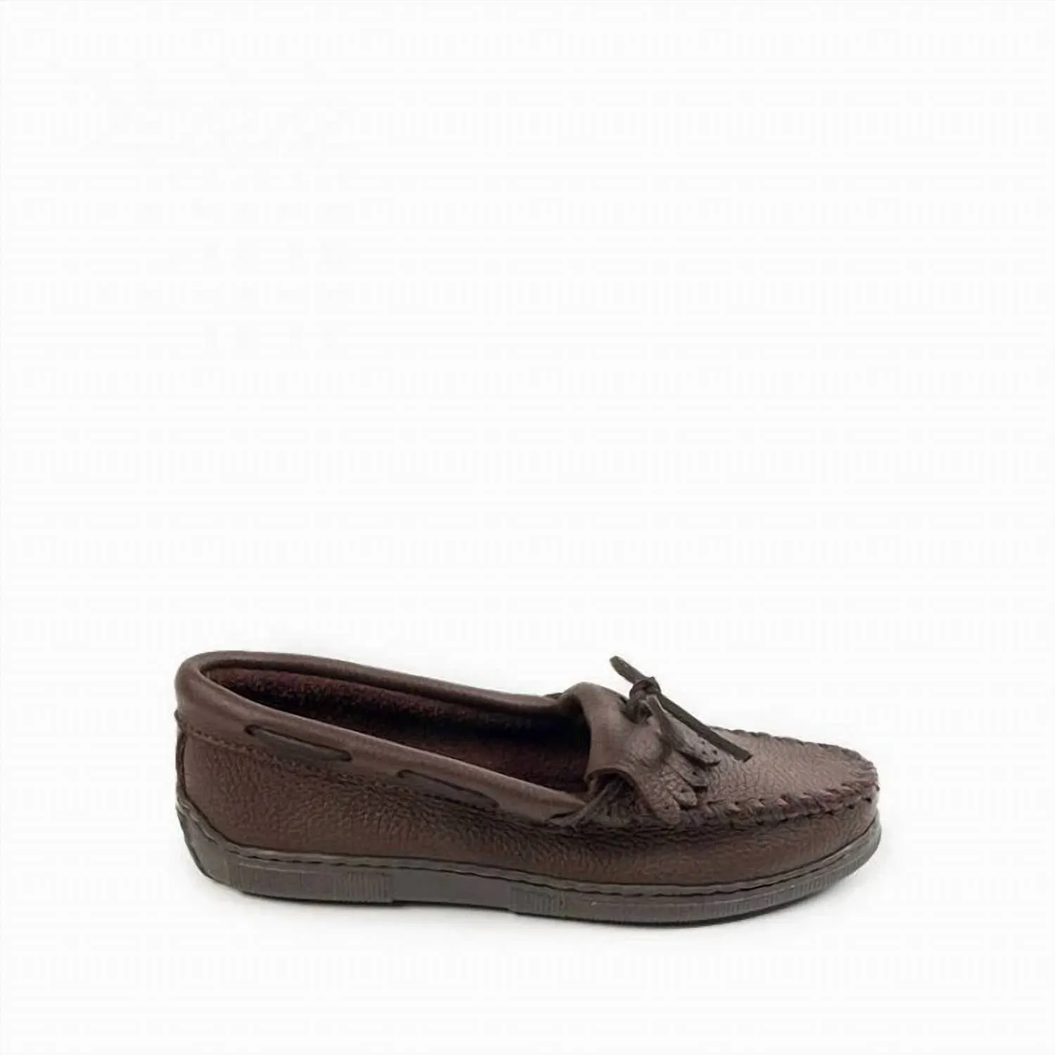 Women's Moosehide Kilty Loafers In Chocolate
