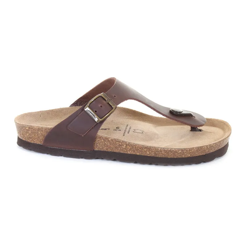 Womens Rosas Oiled Leather Thong