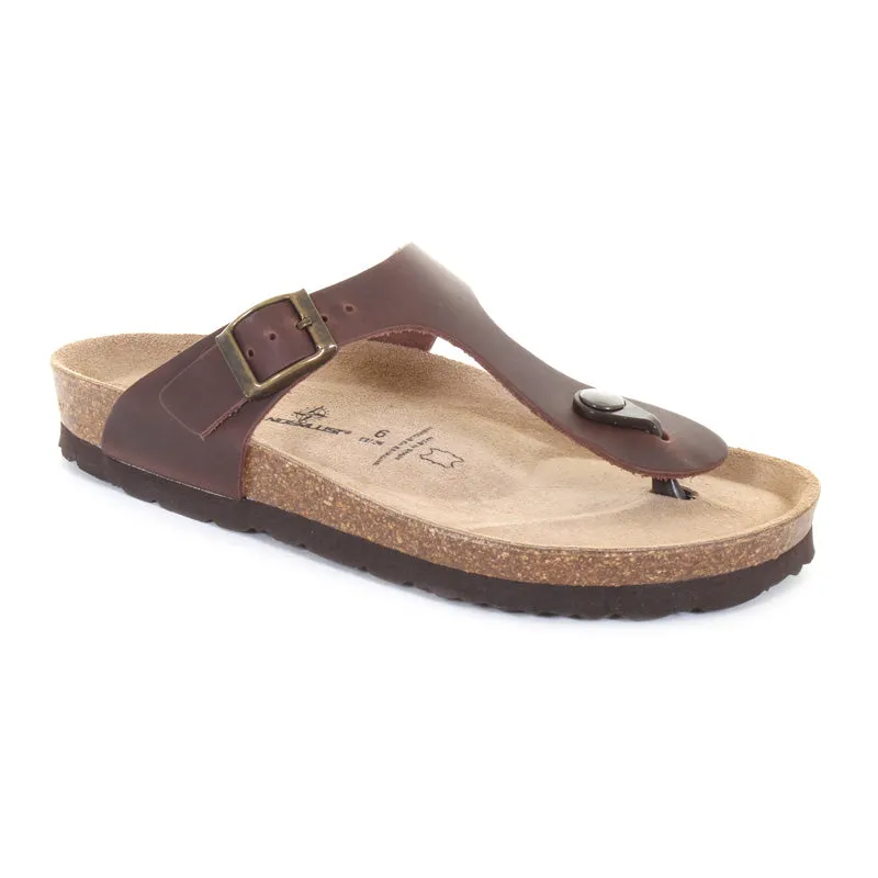 Womens Rosas Oiled Leather Thong