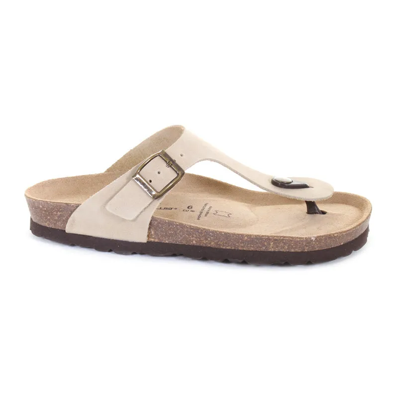 Womens Rosas Oiled Leather Thong