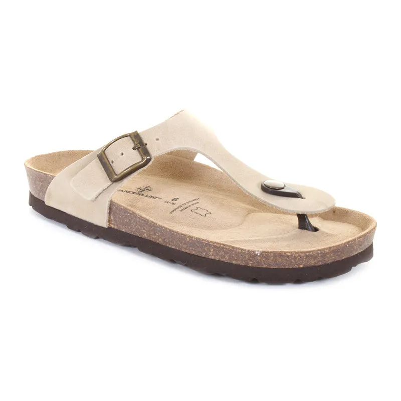Womens Rosas Oiled Leather Thong