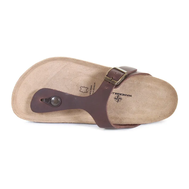 Womens Rosas Oiled Leather Thong