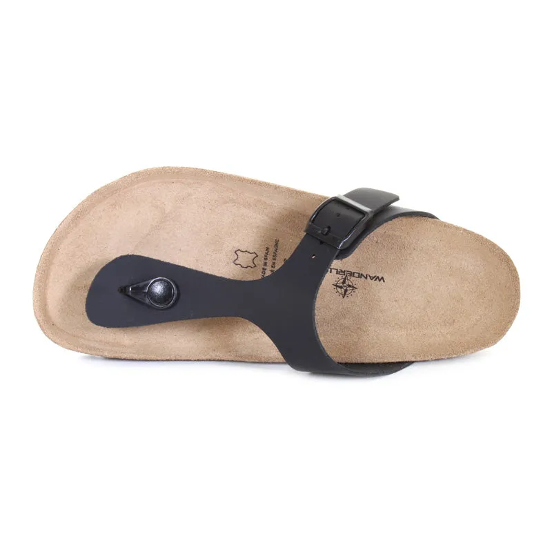 Womens Rosas Oiled Leather Thong