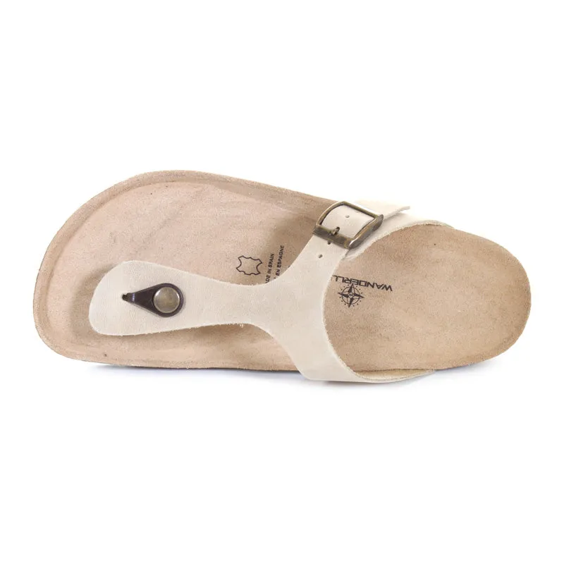 Womens Rosas Oiled Leather Thong