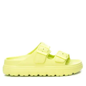 Women's Rubber Flat Sandals In Pistachio