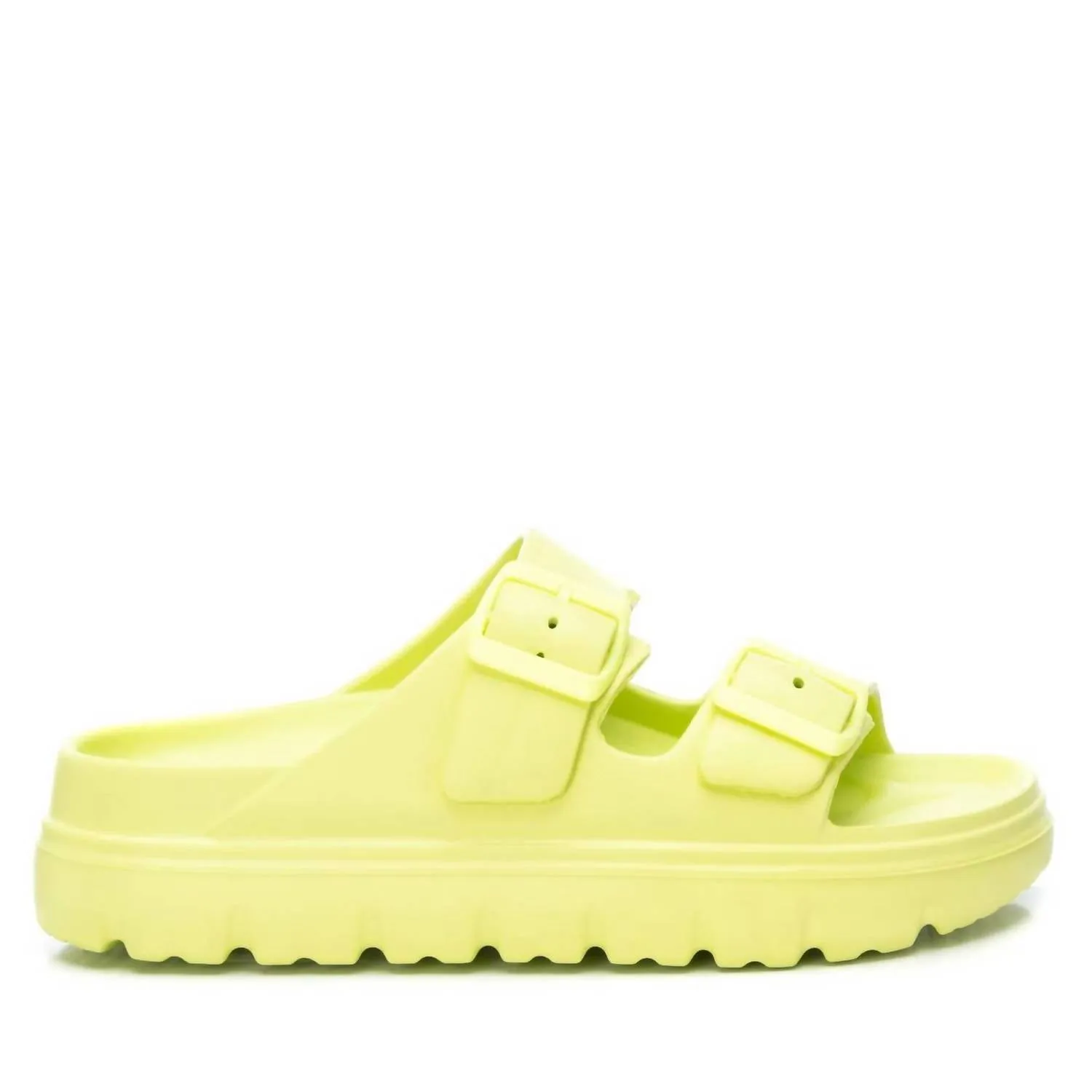 Women's Rubber Flat Sandals In Pistachio