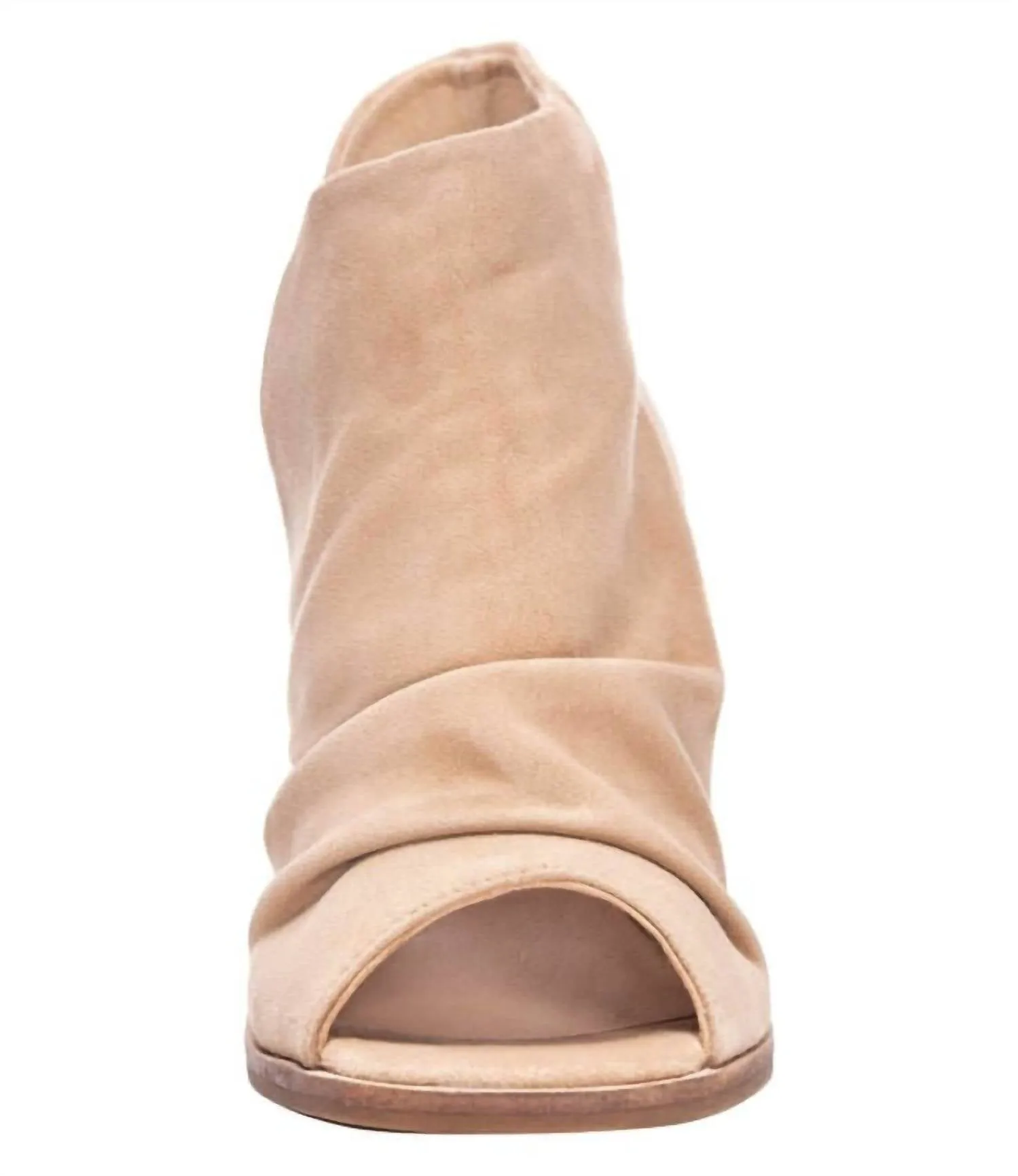 Women's Slip On Open Toe Heel In Natural