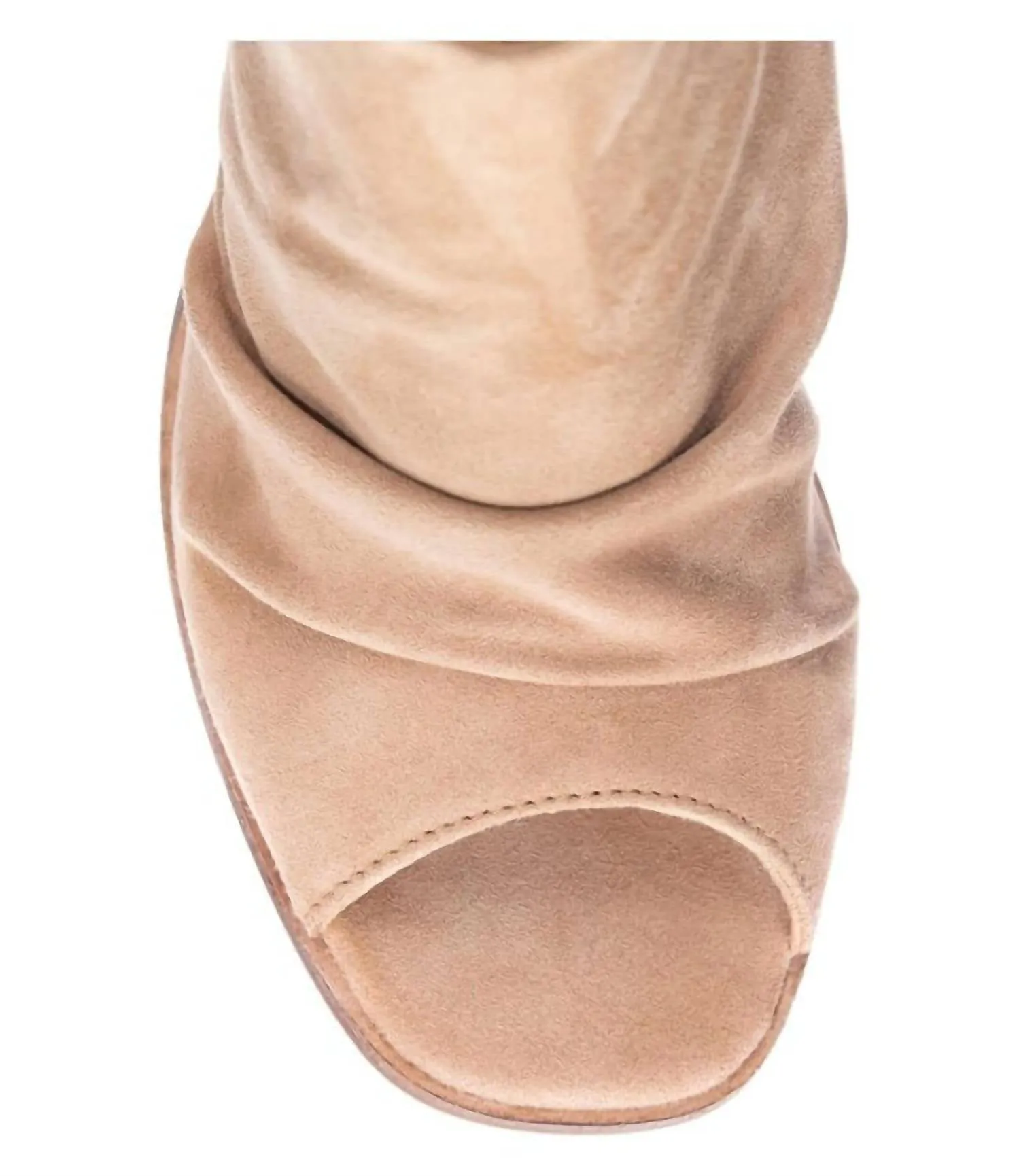 Women's Slip On Open Toe Heel In Natural