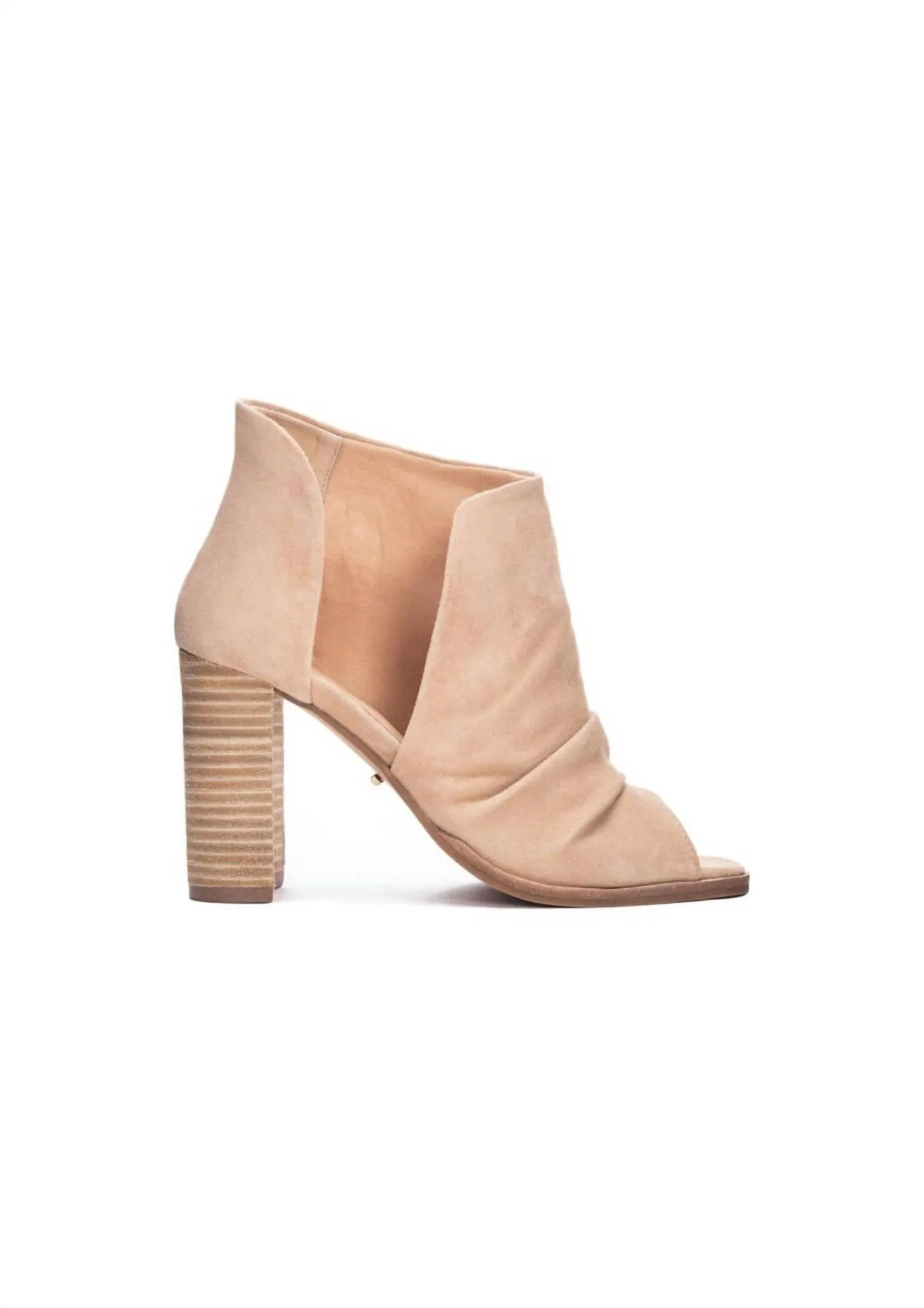 Women's Slip On Open Toe Heel In Natural