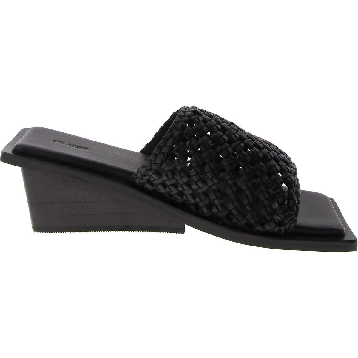 Womens Slip On Square Toe Mule Sandals