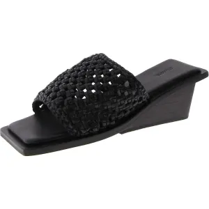 Womens Slip On Square Toe Mule Sandals