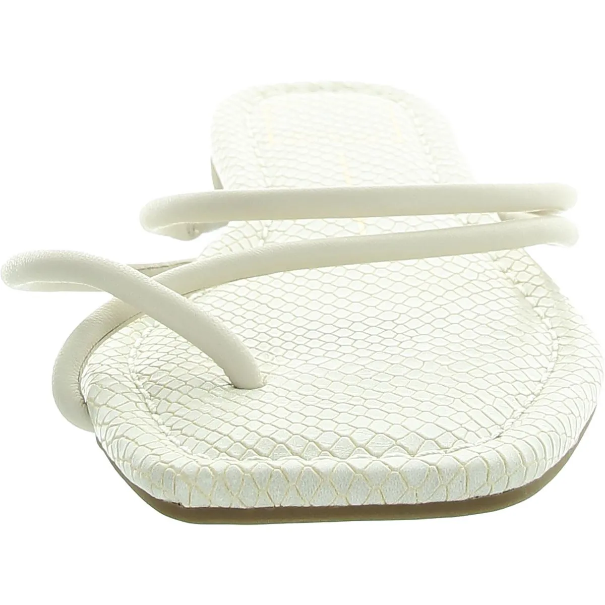 Womens Snake Print Faux Leather Strappy Sandals